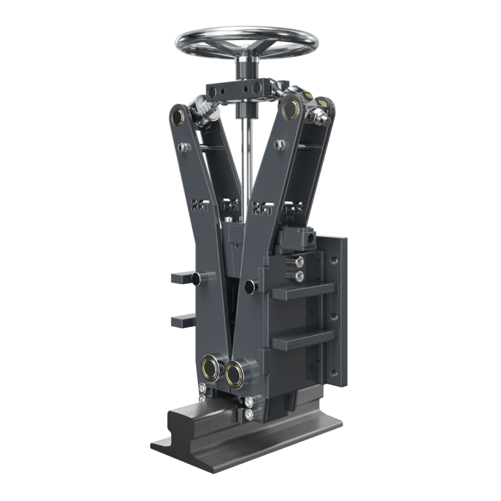 Manual operated windproof brake track fixture